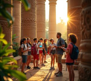 Kids exploring museum exhibit