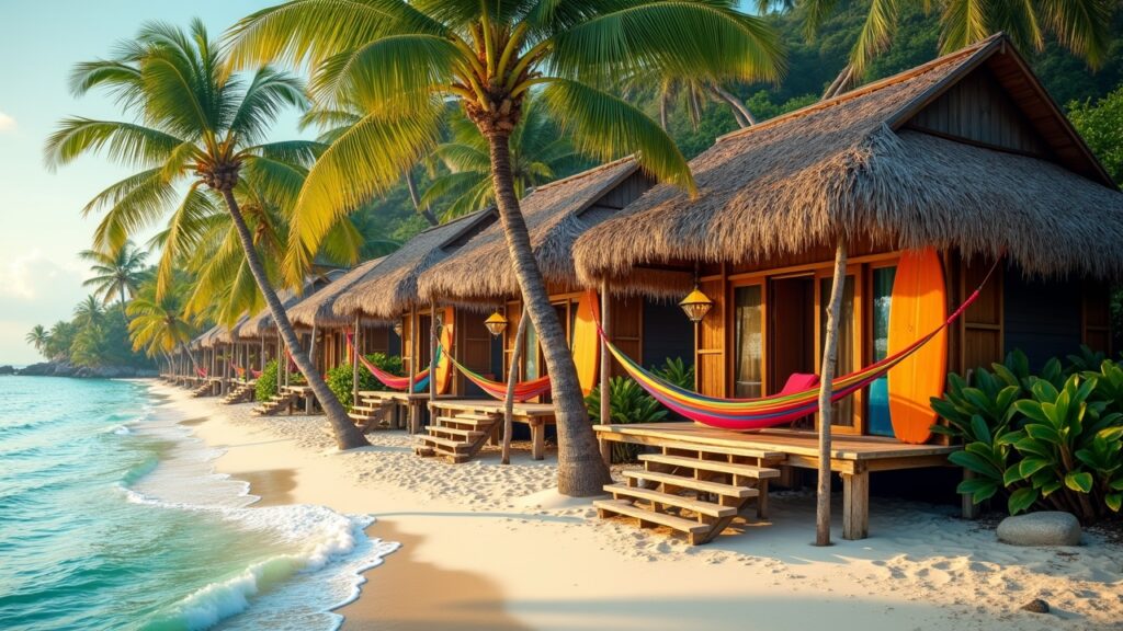 Budget accommodation in tropical setting