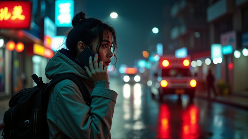 Person making emergency call abroad